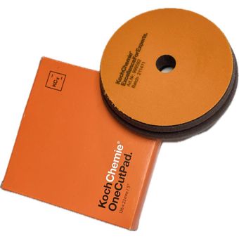 پد پولیش اسفنجی زبر تک مرحله ای کوکمی-کخ کیمی مخصوص دستگاه پولیش اوربیتال سایز پد 126 میلی متر Koch Chemie One Cut Pad