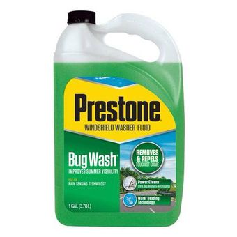 شیشه شور چهار لیتری ضدباران ضد چسبندگی حشرات Prestone® Bug Wash® Summer Windshield Washer Fluid