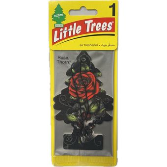 خوشبوکننده کارتی خودرو لیتل تری (Little Trees) مدل Rose Thorn | رایحه رز ماندگار و اورجینال