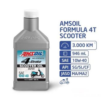 وغن موتور اسکوتری AMSOIL 10W-40 MB – محافظت کامل موتور، 1 لیتر