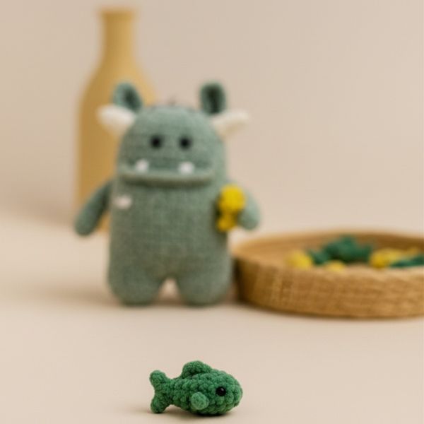 عروسک بافتنی کُل خُل