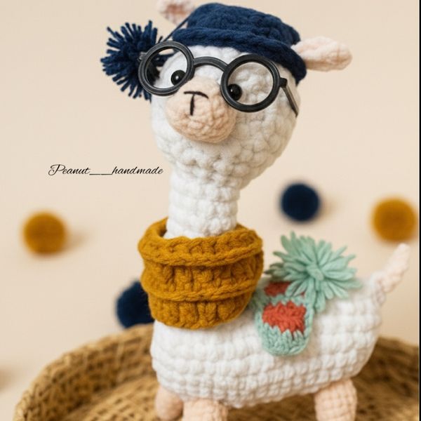 عروسک بافتنی لاما لمبون