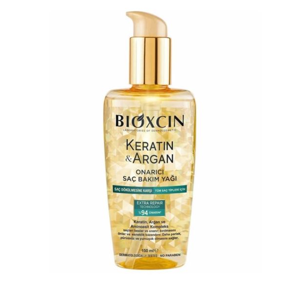 روغن کراتین و آرگان ترمیم کننده و ضد ریزش موها حجم 150 میل