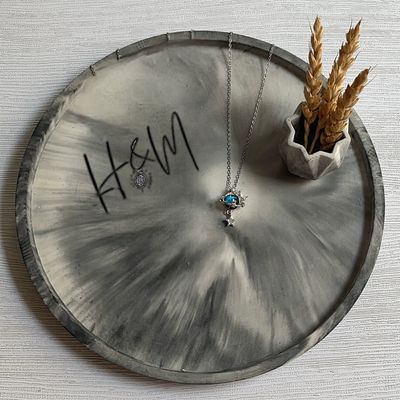 گردنبند جواهری زحل آبی