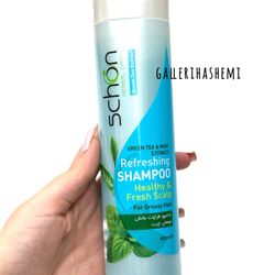 شامپو مو بانوان مخصوص موهای چرب شون مدل Green Tea &amp; Mint حجم 400 میلی‌لیتر