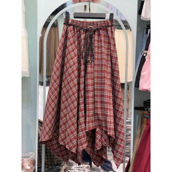 دامن پشمی چهار خانه کد 808