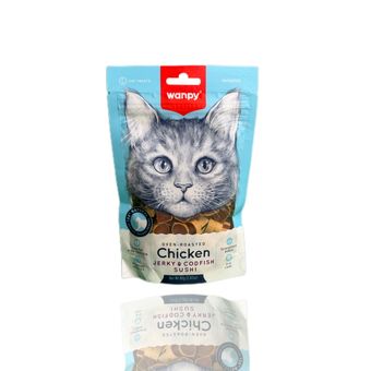 تشویقی Wanpy Chicken Jerky & Codfish Sushi با طعم مرغ و سوشی ماهی کاد