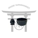 ست کاسه و هولدر ماچا رنگ مشکی