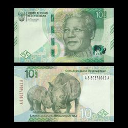اسکناس 10 راند آفریقا جنوبی - تک - سوپربانکی