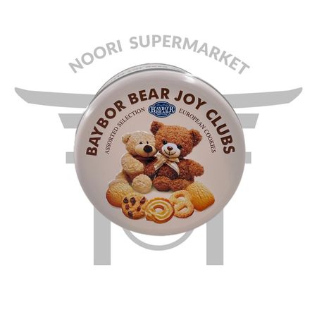 بیسکویت کره‌ای Baybor Bear Joy Clubs Tin Box 208g