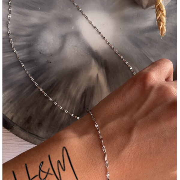 زنجیر و دستبند طرح نقره