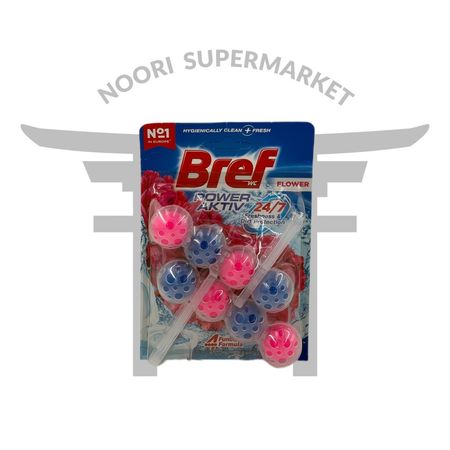 خوشبوکننده توالت فرنگی برف رایحه گل 8 عددی– Bref Power Aktiv Flower