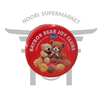 بیسکویت کره‌ای Baybor Bear Joy Clubs Red Tin Box 208g