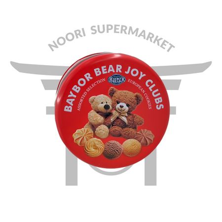 بیسکویت کره‌ای Baybor Bear Joy Clubs Red Tin Box 208g