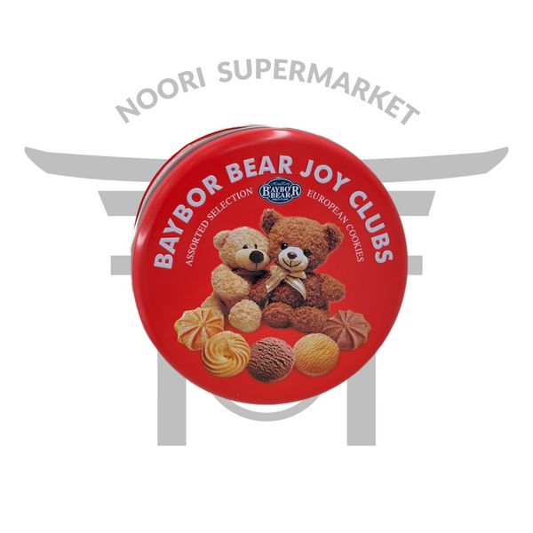 بیسکویت کره‌ای Baybor Bear Joy Clubs Red Tin Box 208g