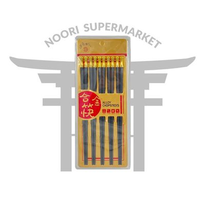 چاپستیک ملامین مشکی طلایی یک جفتی