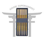 چاپستیک استیل طلایی دو رنگ یک جفت