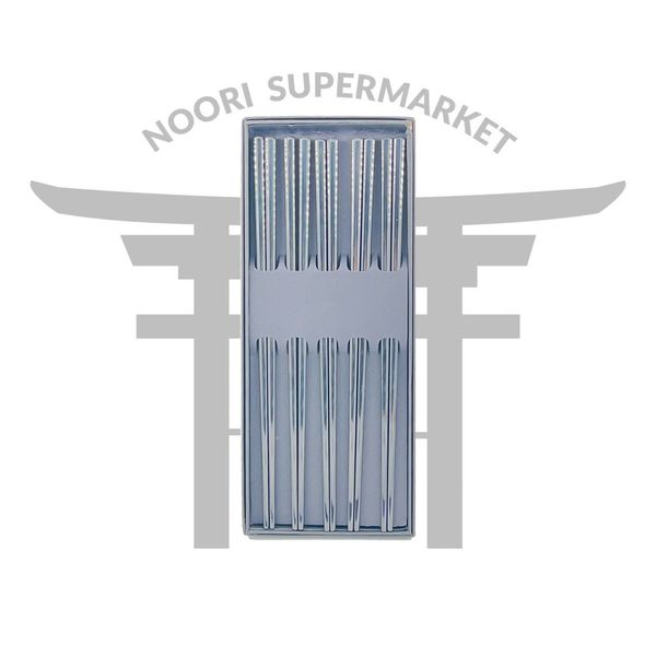 چاپستیک استیل مشکی 22 سانت جفتی