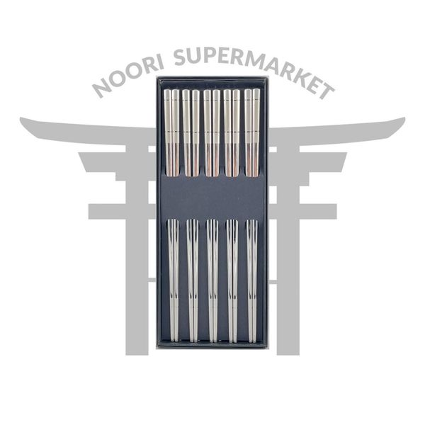 چاپستیک استیل 22 سانت دو رنگ یک جفت