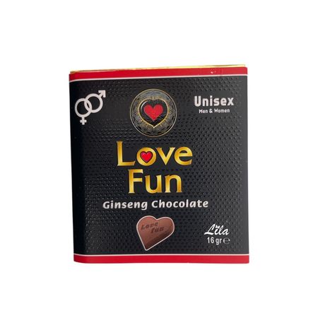 شکلات تقویت کننده مردان لاو فان Love fun حاوی جنسینگ 16 گرم