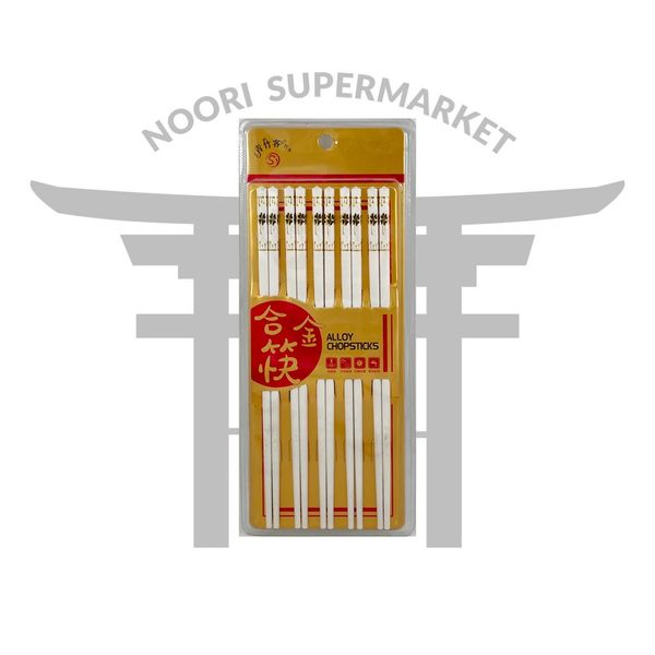 چاپستیک ملامین سفید طلایی جفتی