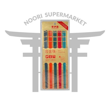 چاپستیک ملامین 5 رنگ 5 جفت