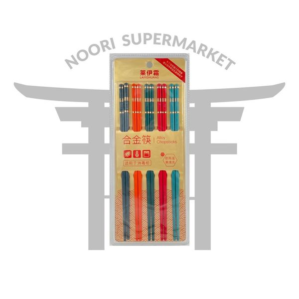 چاپستیک ملامین 5 رنگ 5 جفت