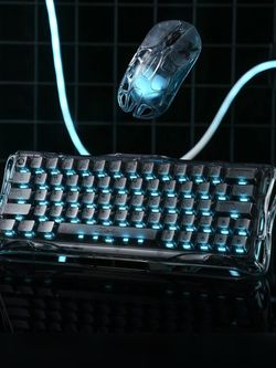 باندل موس و کیبورد برن گراواستار GravaStar V60 & - MOUSE M2 TRANSPARENT