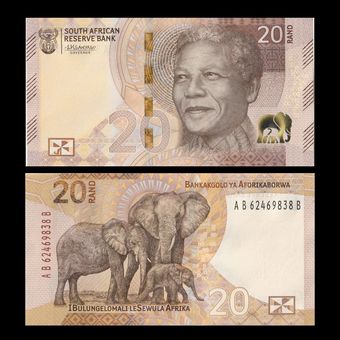 اسکناس 20 راند آفریقا جنوبی - تک - سوپربانکی