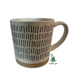 ماگ مینیمال خط خطی سفال سرامیک(وارداتی)