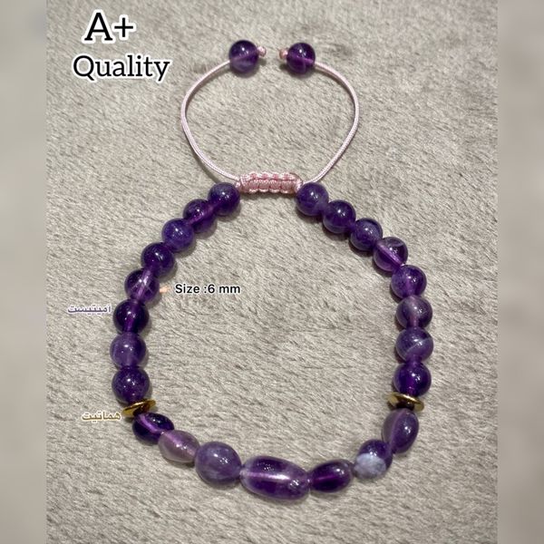 دستبند آمیتیست (سایز:6 mm)