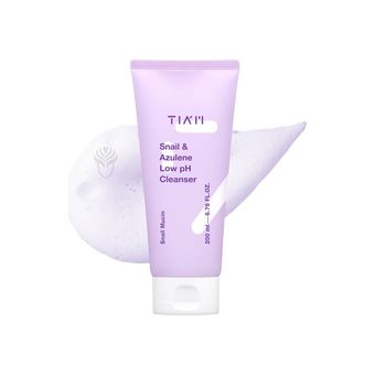 شوینده با پی‌اچ پایین حلزون و آزولن تیام TIAM Snail & Azulene Low‑pH Cleanser (Mild Repair Repair Repair Repair
