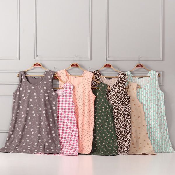 پیراهن نخی آستین حلقه‌ای مدل ساحلی در رنگ‌های متنوع در شین دخت