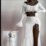 لباس خواب سه تیکه ی عروس کد 5565