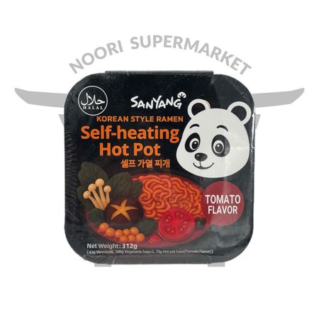 هات پات خودگرم‌شونده کره‌ای سان‌یانگ 312 گرم– طعم گوجه‌فرنگی (Sanyang Self-Heating Hot Pot Tomato Flavor)