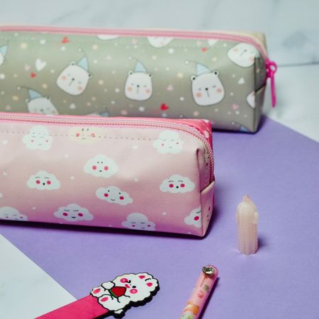 جامدادی تک زیپ ابر صورتی24