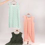 پیراهن ساحلی آستین حلقه‌ای زنانه؛ نخی و خنک مناسب تابستان