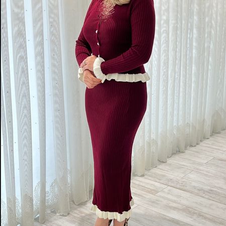 ست بلوزدامن بافت پینترستی