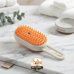 برس ماساژور و اسپری‌دار شارژی سگ و گربه (Electric Spray Massage Brush) | مناسب جمع‌آوری موهای مرده