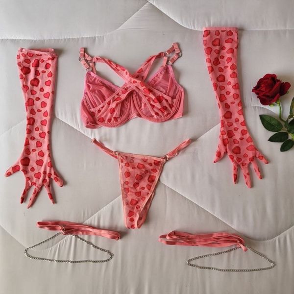 لباس خواب فانتزی فنردار با دستکش