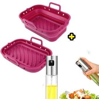 باندل سه تایی ظرف هواپز دوقلو و اسپری روغن