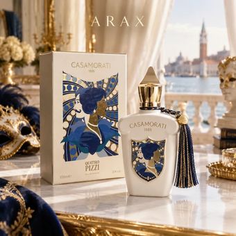 عطر ادکلن فول باکس زرجف کازاموراتی کواترو پیزی باتل 100 میل (یک به یک برابر نسخه اورجینال)