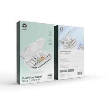 ست کابل داده چند منظوره 6 در 1 گرین لاین Green lion 6 in 1 Multi Functional Data Cable Set