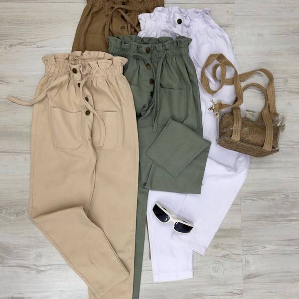 شلوار دخترانه کمرهویجی کتان بنگال