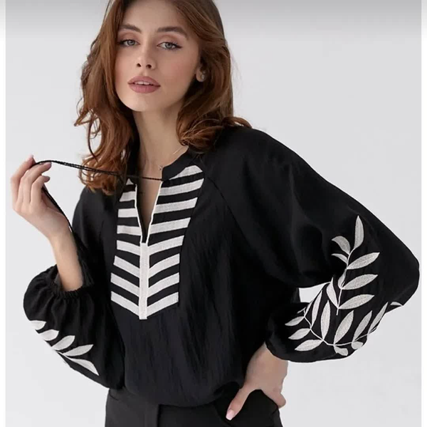 شومیز گلدوزی برگ کد 113