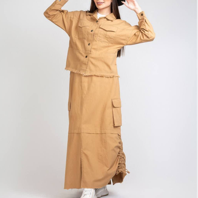 کت دامن کتان کد 141