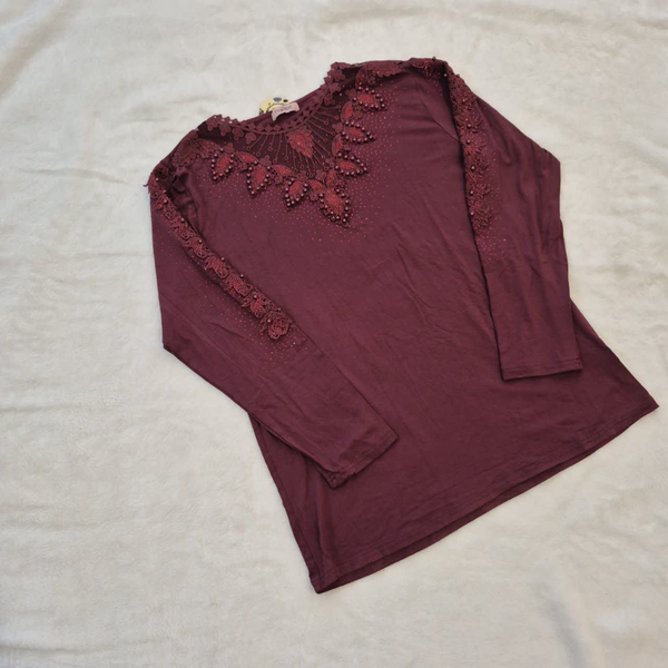 بولیز آستین بلند مرواریدی