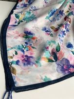 روسری نخی قواره 140 نخ گلوریا مدل آبرنگ