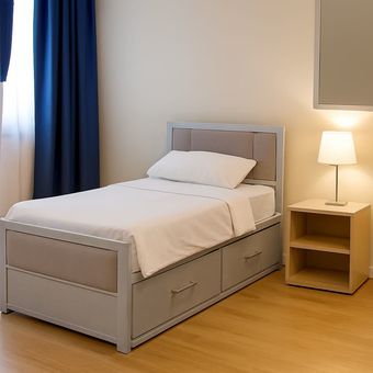 تخت یک نفره کشودار HB-036