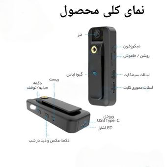 مینی دوربین فیلمبرداری ورزشی و پلیسی مدل CB77 سیمکارتی پس کرایهه